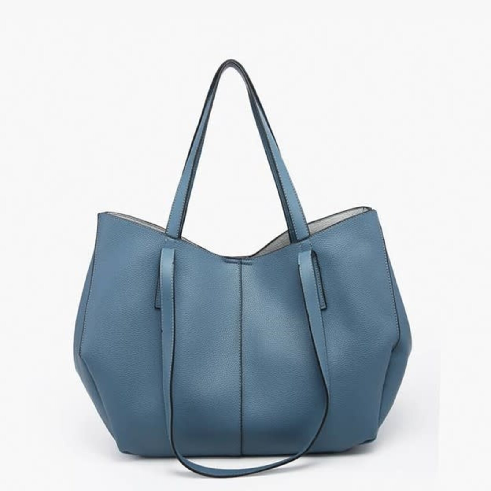Jen & Co Celeste Distressed Hobo w/ Dual Handles in Steel Blue