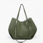 Jen & Co Celeste Distressed Hobo w/ Dual Handles in Dark Olive