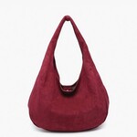 Jen & Co Katherine Slouchy Round Hobo in Wine
