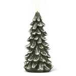 Snowy Tree Led Candle-9"H