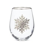 Sil Snowflake Stemless-5"H(14oz)