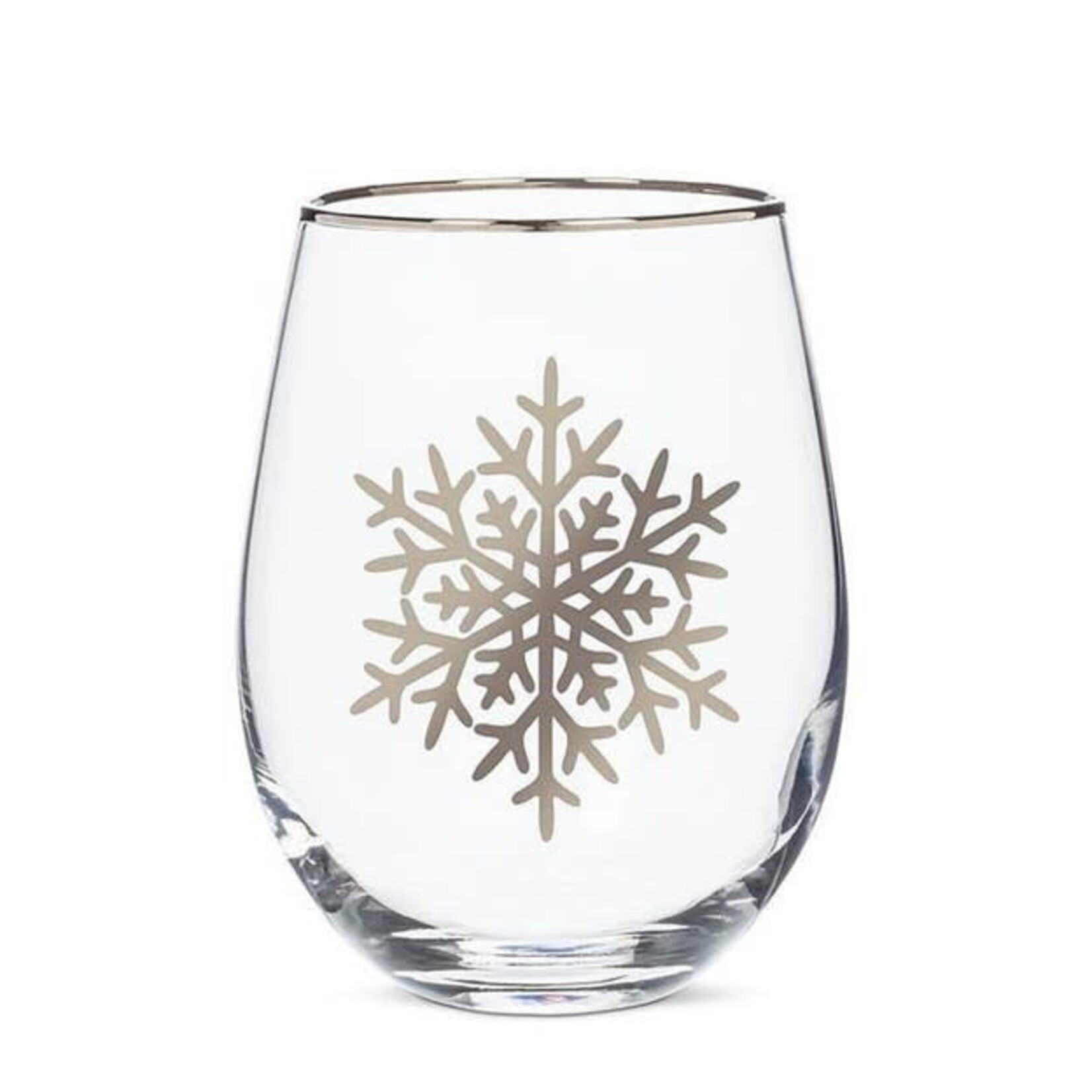Sil Snowflake Stemless-5"H(14oz)