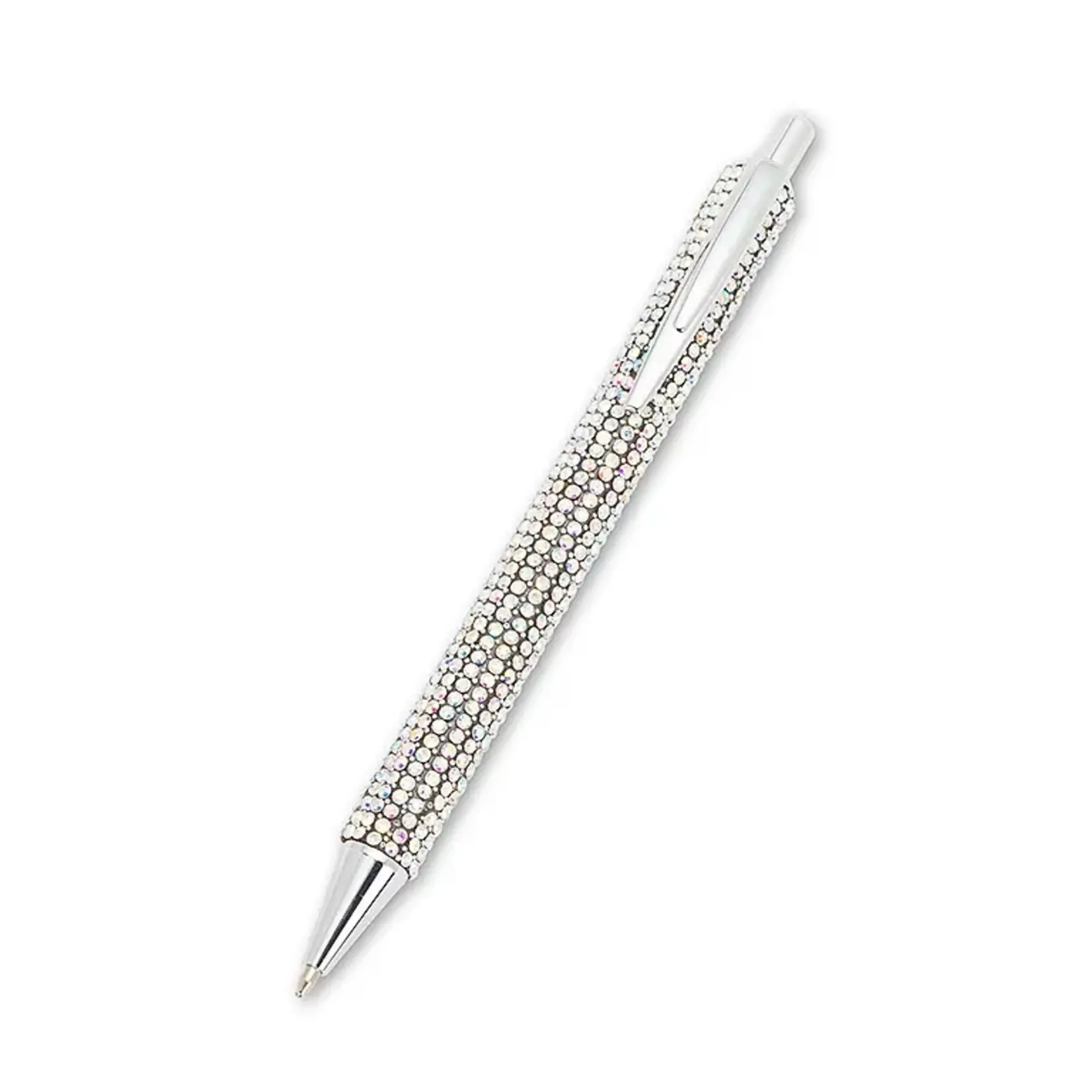 Rhinestone Pen in Silver 5.5"L