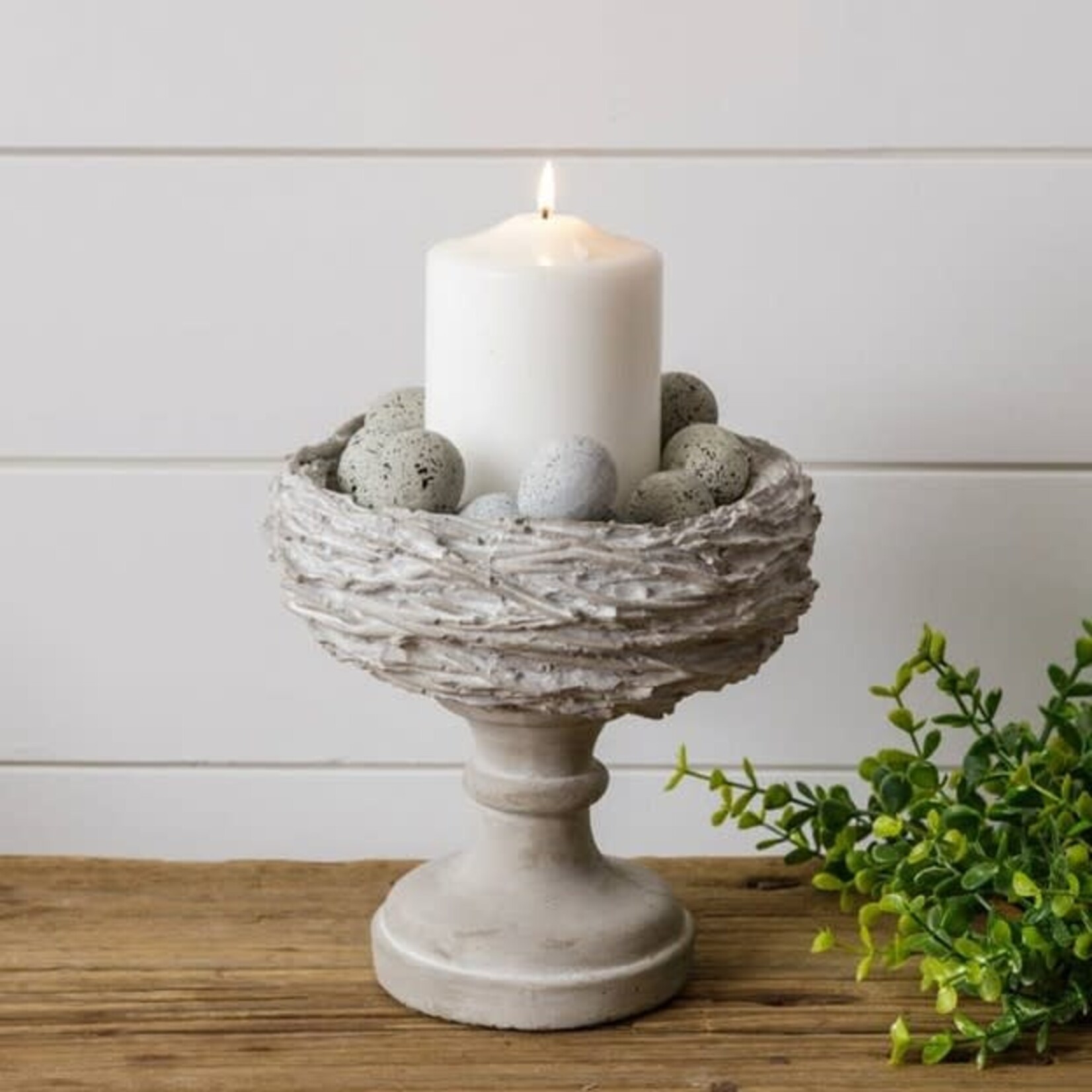 Audrey's Cement Nest Pillar Candle Holder