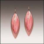 Illustrated Light Coral Shimmer Multilayer Point Earrings