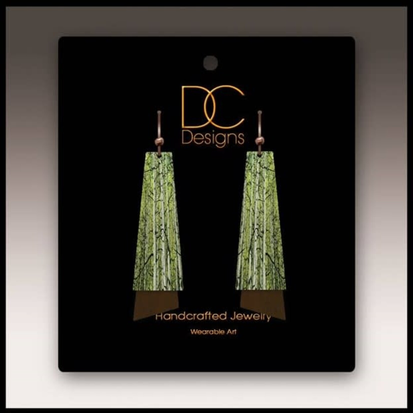 Illustrated Light Aspen Grove Nature Photography Flutter Multilayer Earrings