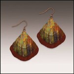 Illustrated Light Fall Branches Artistic Gingko Multilayer Earrings