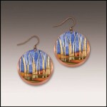 Illustrated Light Bare Grove Copper Halo Multilayer Disc Earrings
