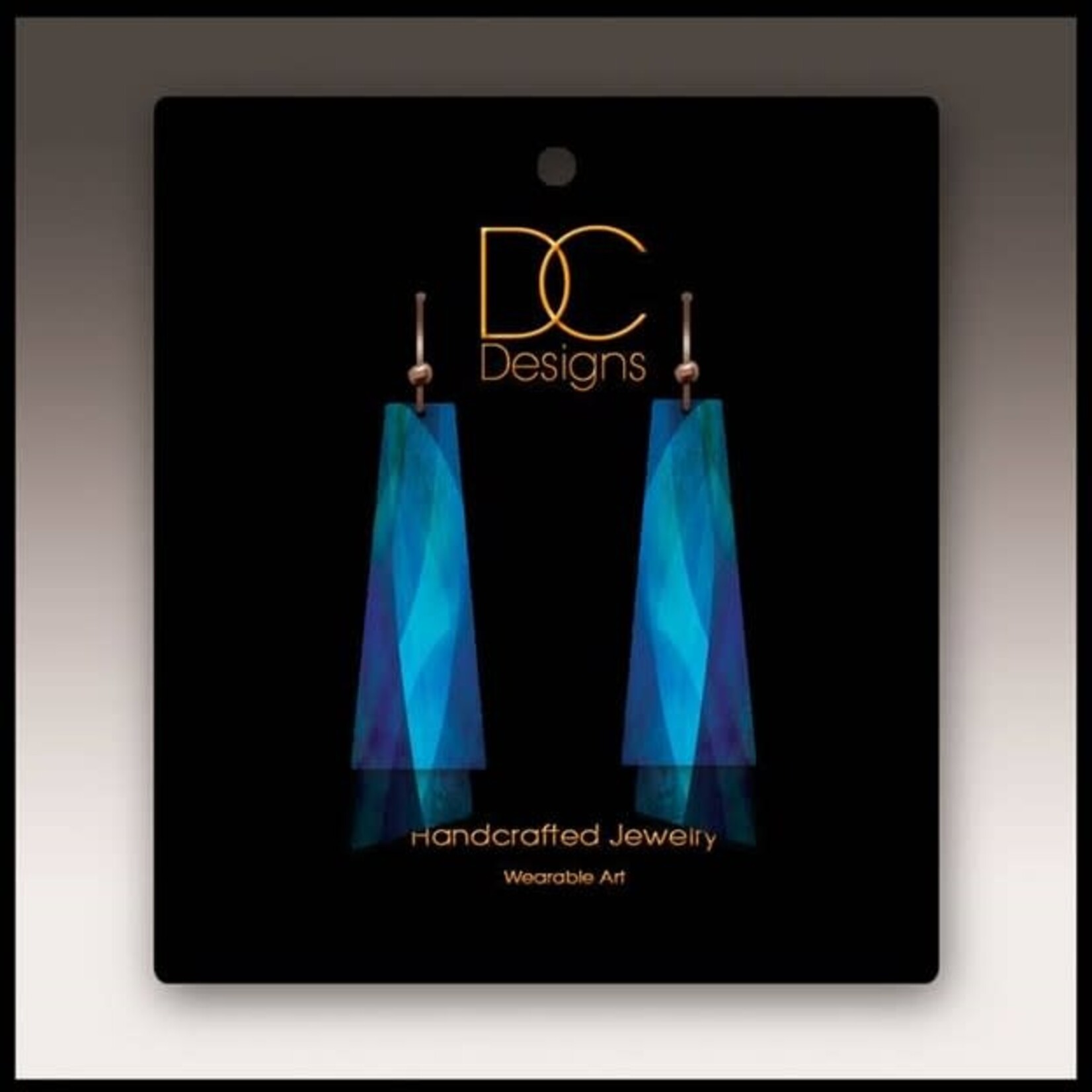 Illustrated Light Modern Blue Flutter Multilayer Earrings