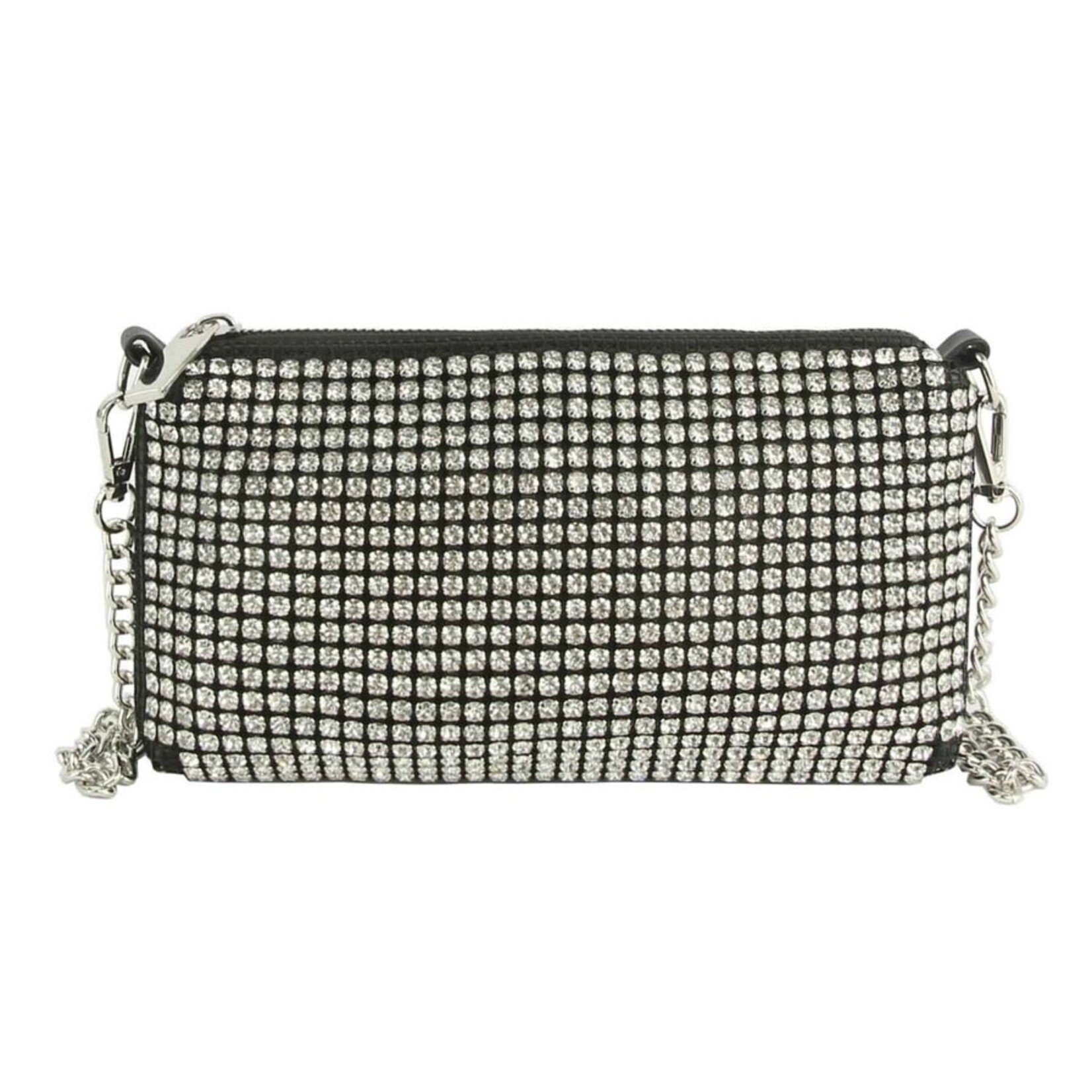 Handbag Express Petite Square Stone Shoulder Bag - Clear