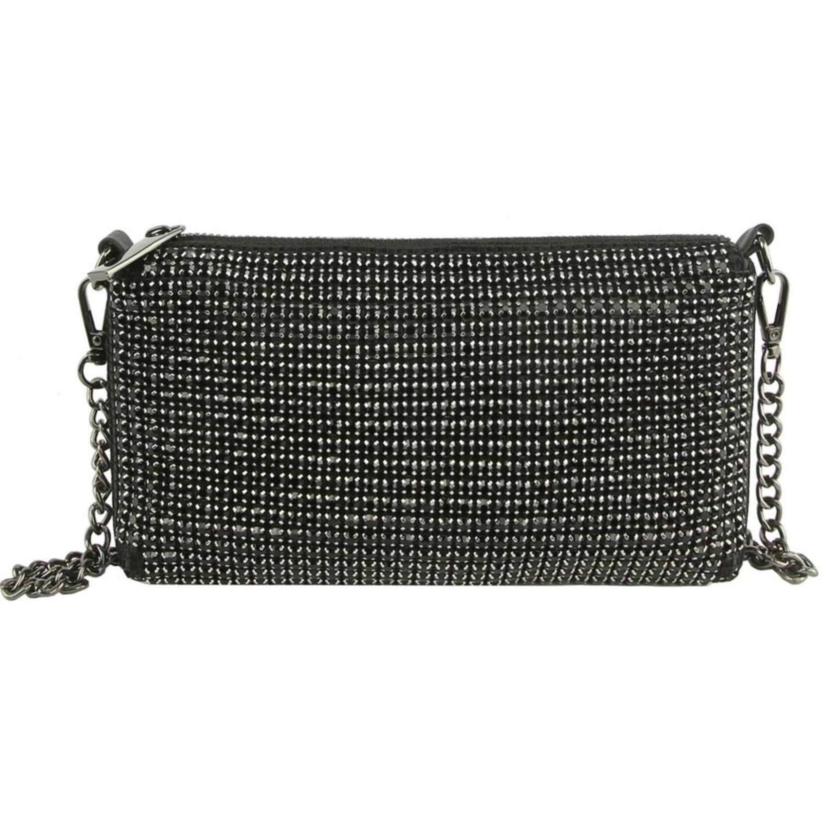 Handbag Express Petite Square Stone Shoulder Bag - Black