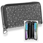 Handbag Express Rhinestone Covered Wallet - Black