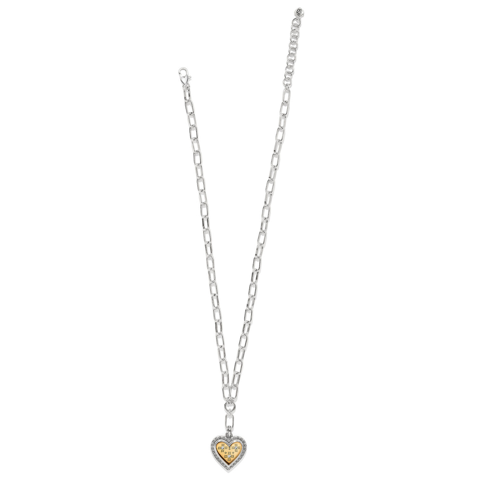 Brighton Mosaic Heart Two Tone Necklace