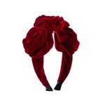 Fashionable Multi-Layered Flower Headband in Red