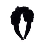 Fashionable Multi-Layered Flower Headband in Black