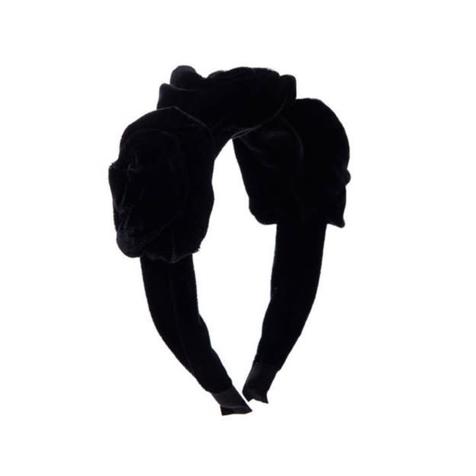 Fashionable Multi-Layered Flower Headband in Black