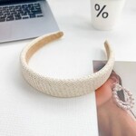 Simple and Elegant Retro Braided Headband in Beige