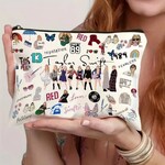 Linen Double-Sided Print Taylor Swift Cosmetic Bag