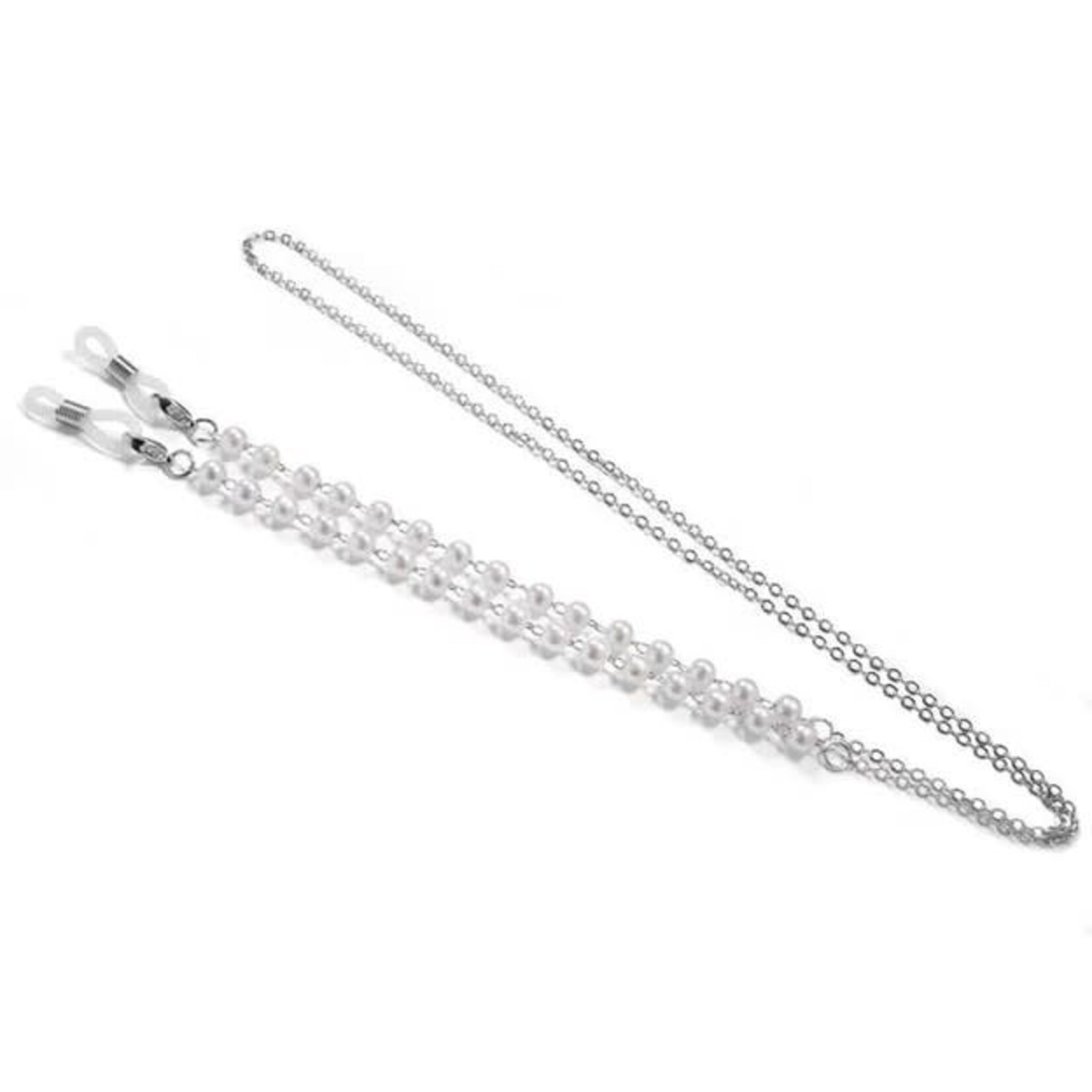 Retro Pearl Glasses Chain Lanyard in White