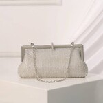 All-Match Rhinestone Handbag Silver
