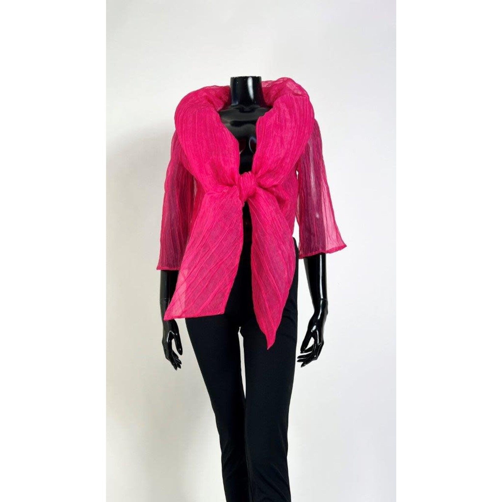 Samuel Dong Bolero Crinkle Top in Bougainvillea
