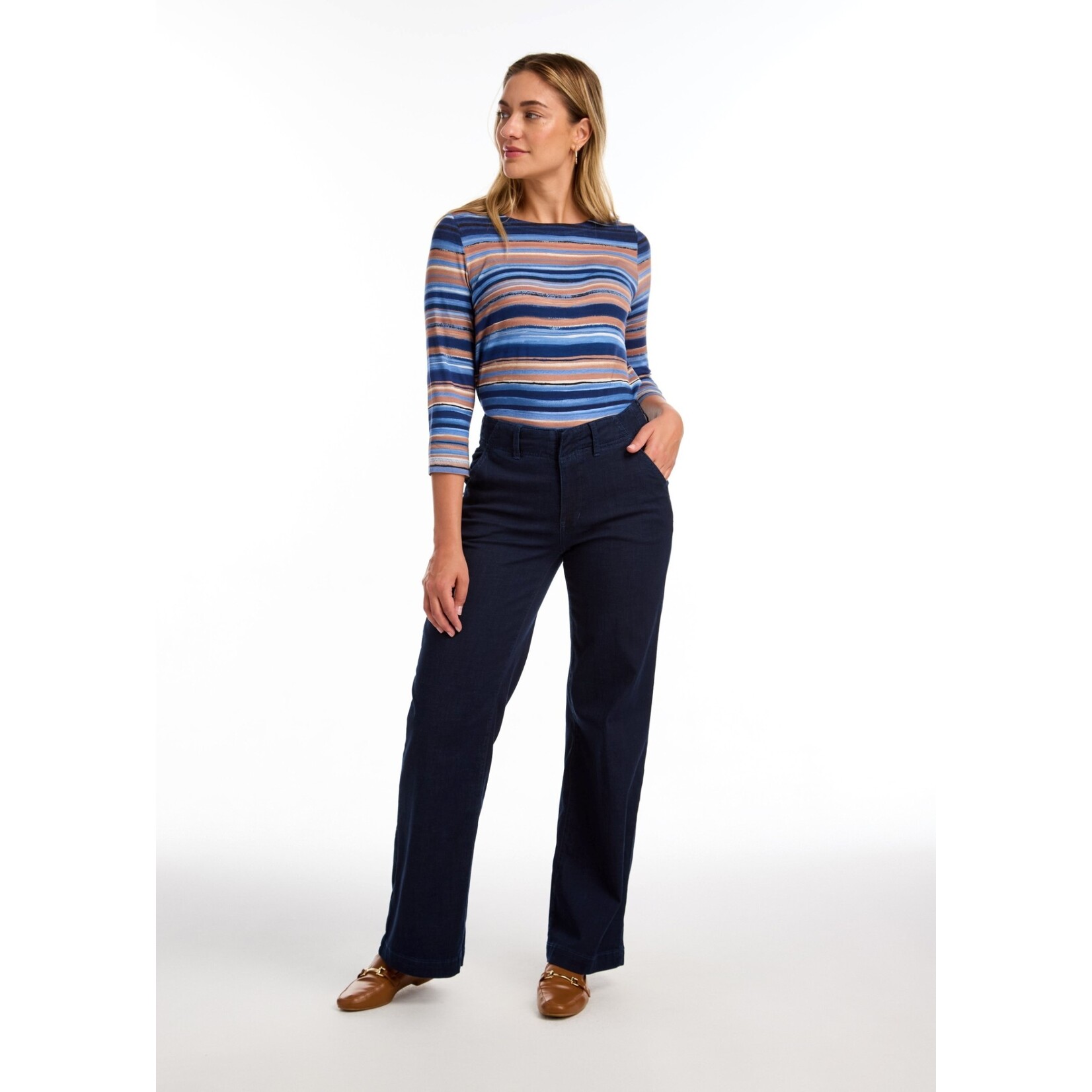 FDJ Suzanne Straight Trouser in Dark Wash