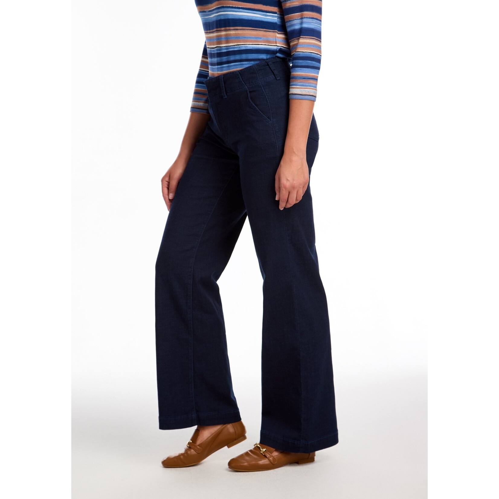 FDJ Suzanne Straight Trouser in Dark Wash