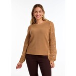 FDJ LS Pointelle Sweater in Cafe Au Lait
