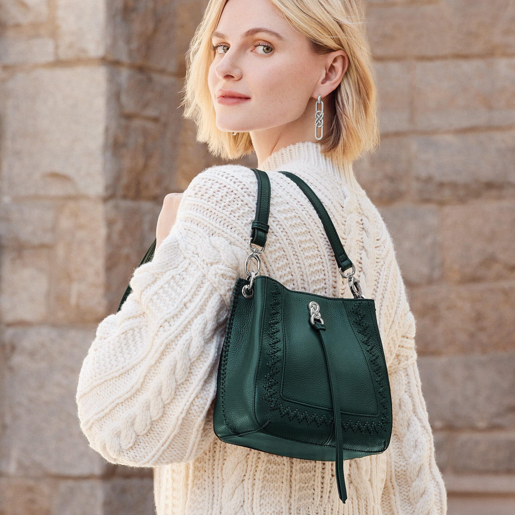 Brighton Georgie Small Hobo Jewel Green