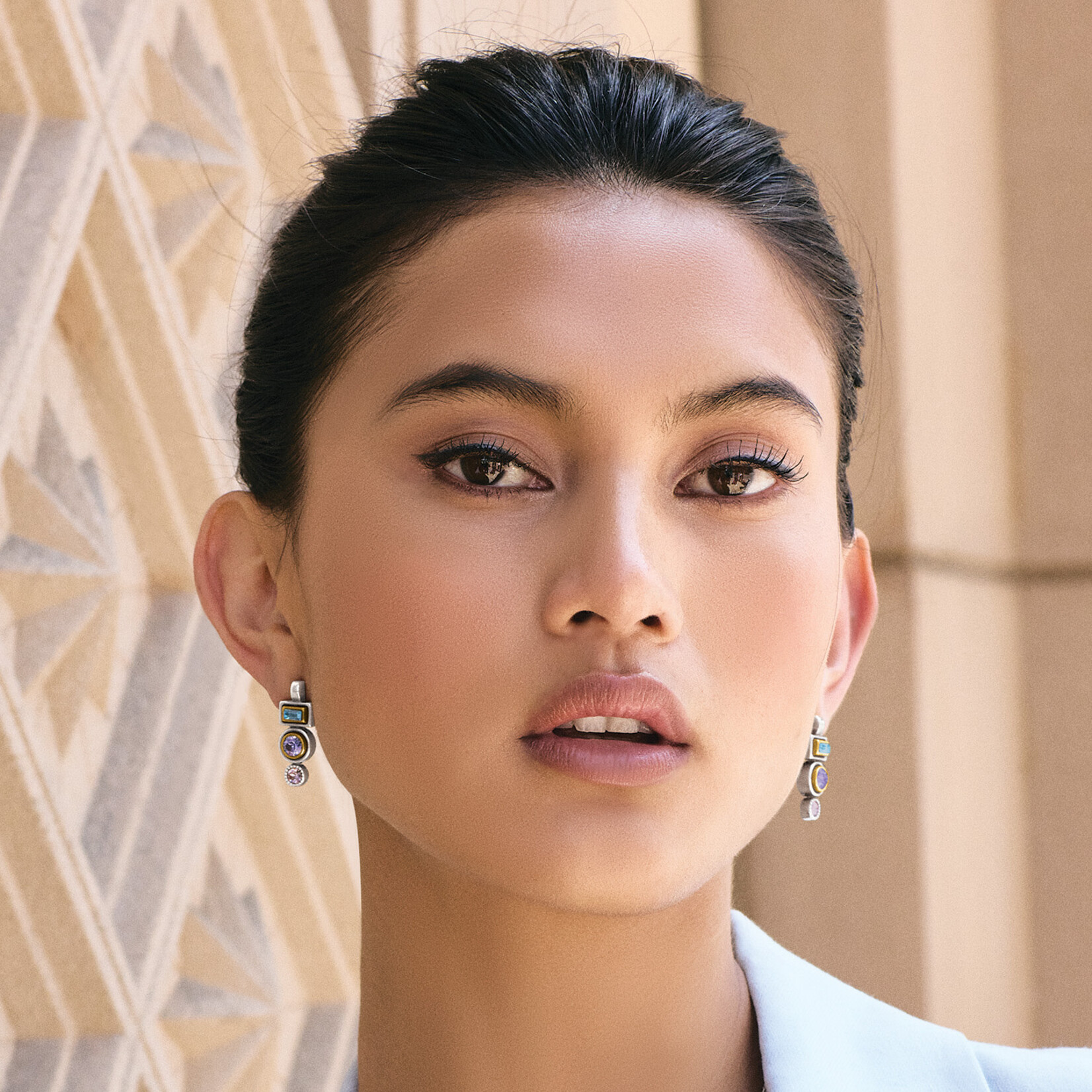 Brighton Halo Gleam Drop Post Earrings