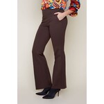 Knit Flared Petite Pant in Chocolate