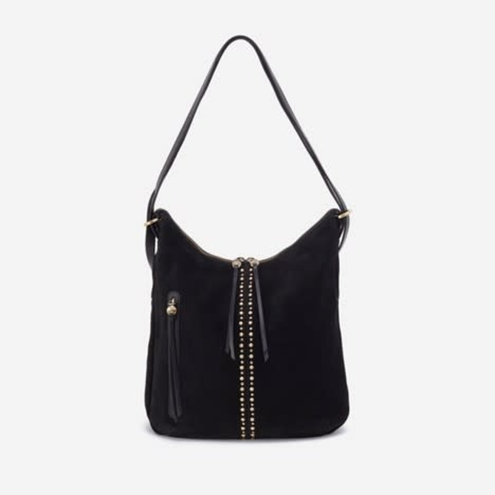 HOBO Merrin Suede Convertible Backpack in Black