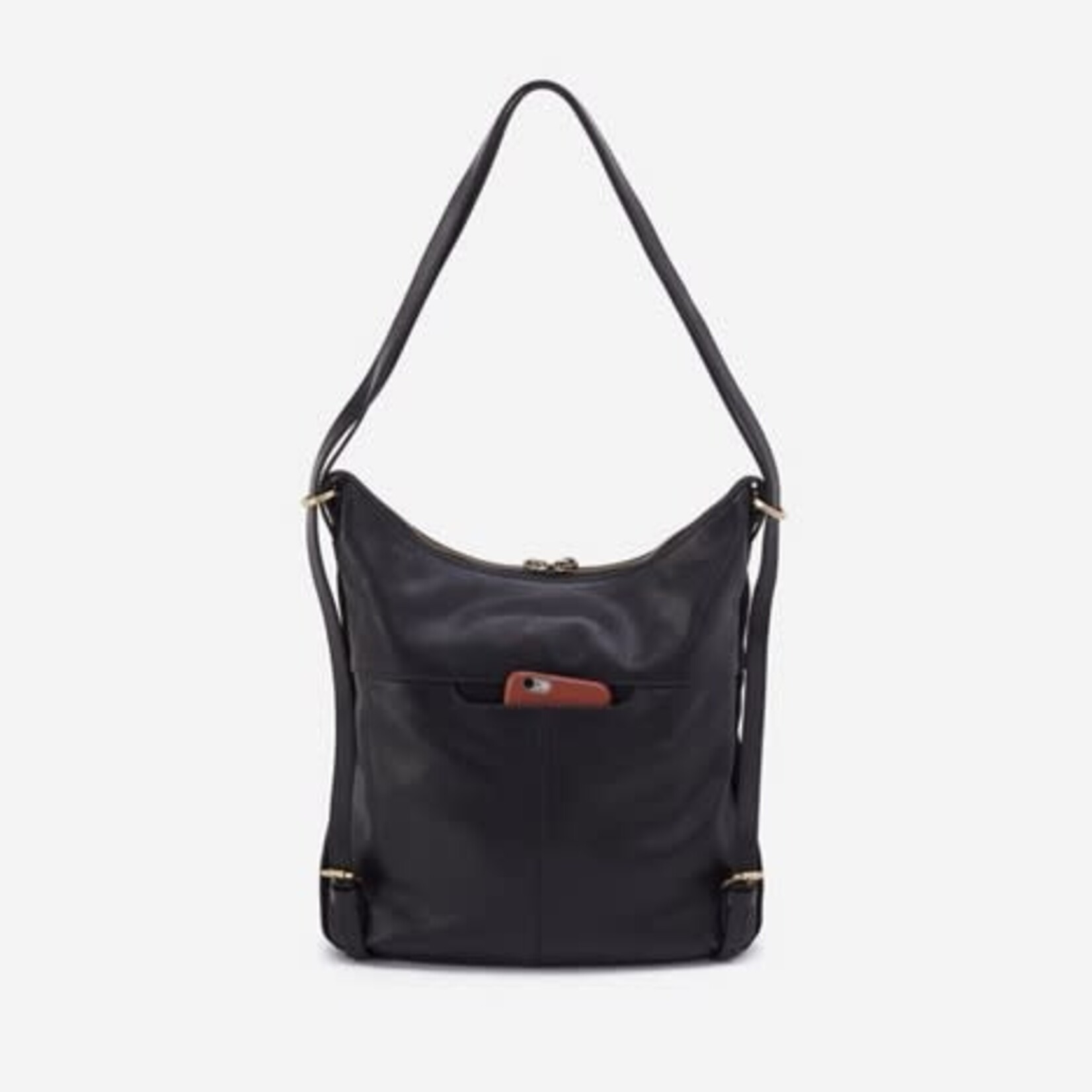 HOBO Merrin Suede Convertible Backpack in Black