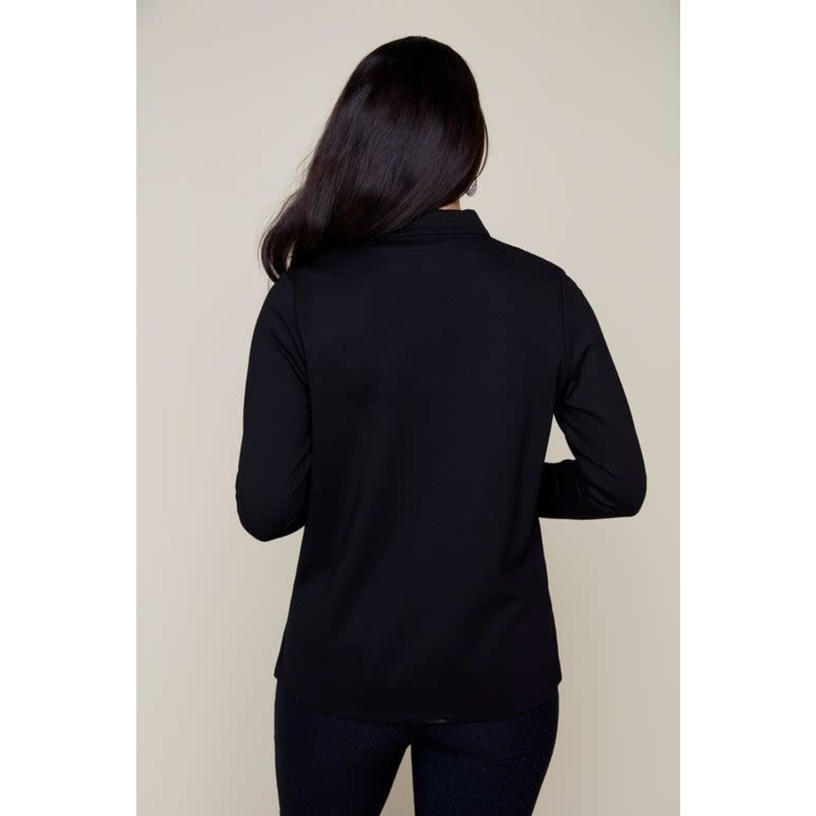 Button Up Knit Shirt in Black