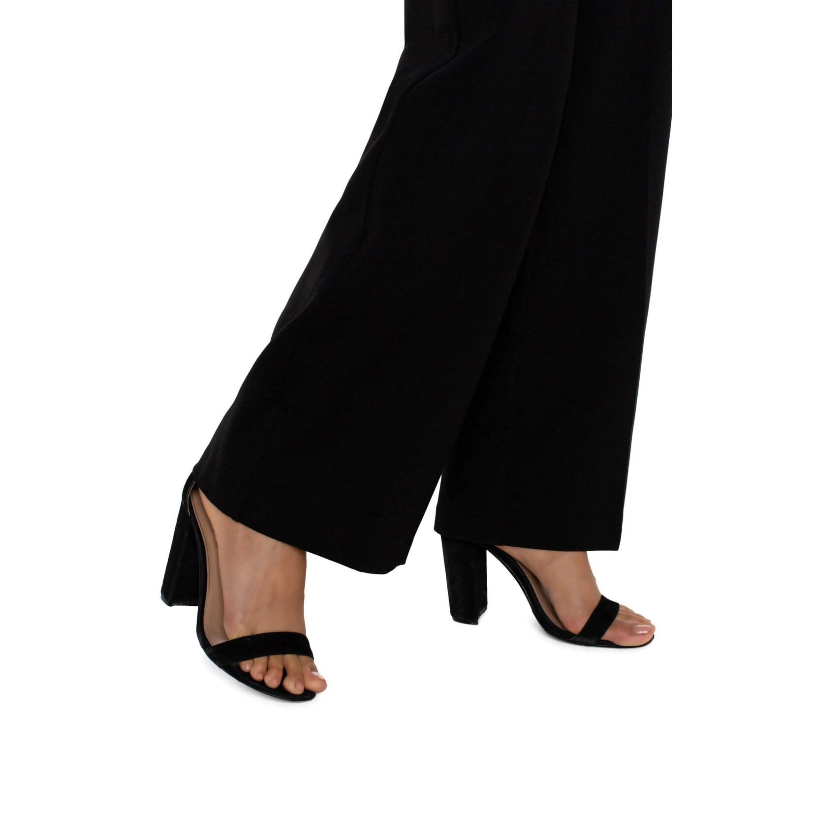 Liverpool Kelsey Wide Leg Trouser in Black