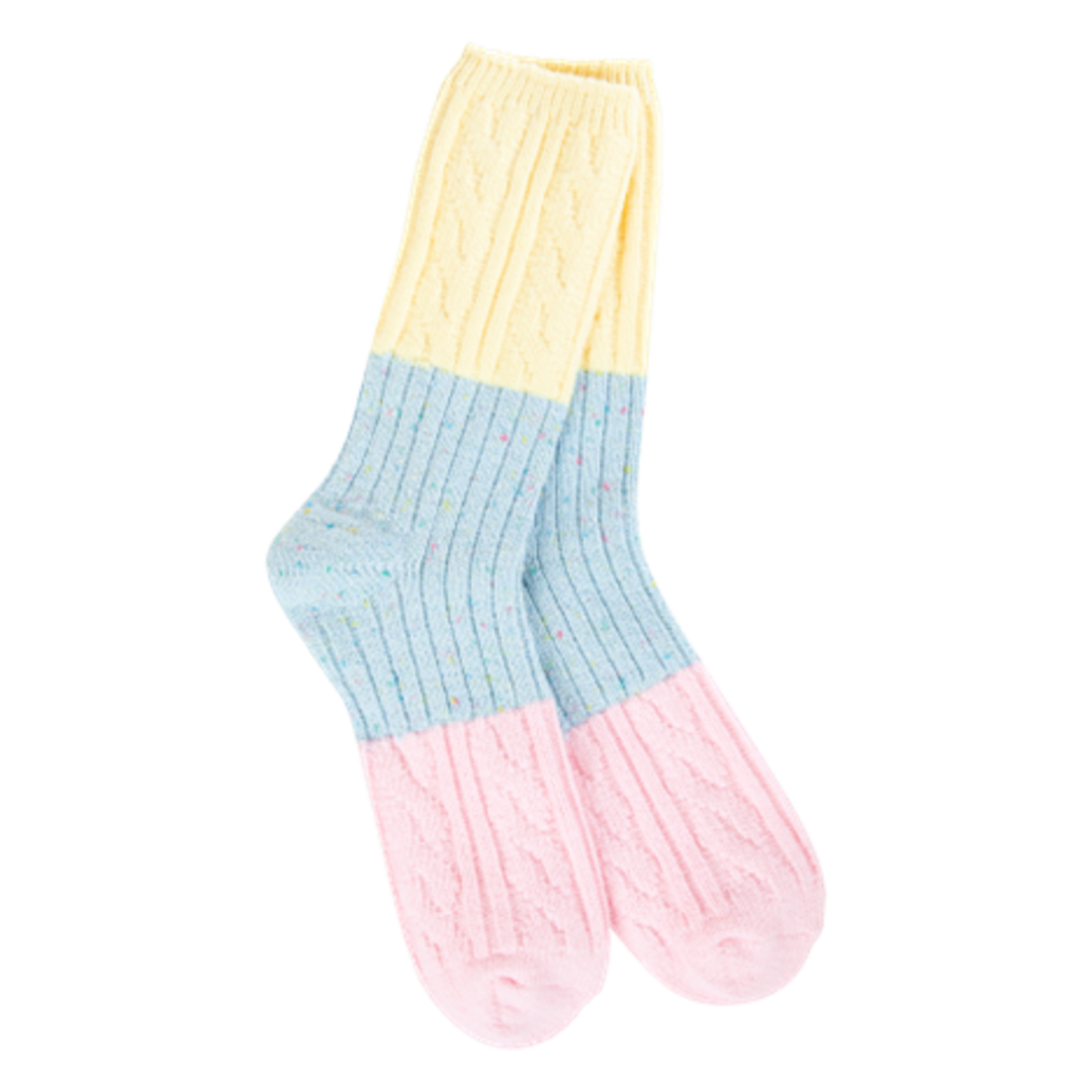 Weekend Confetti Cable Crew Sock