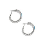 Brighton Pretty Tough Gem Hoop Earrings in Aqua