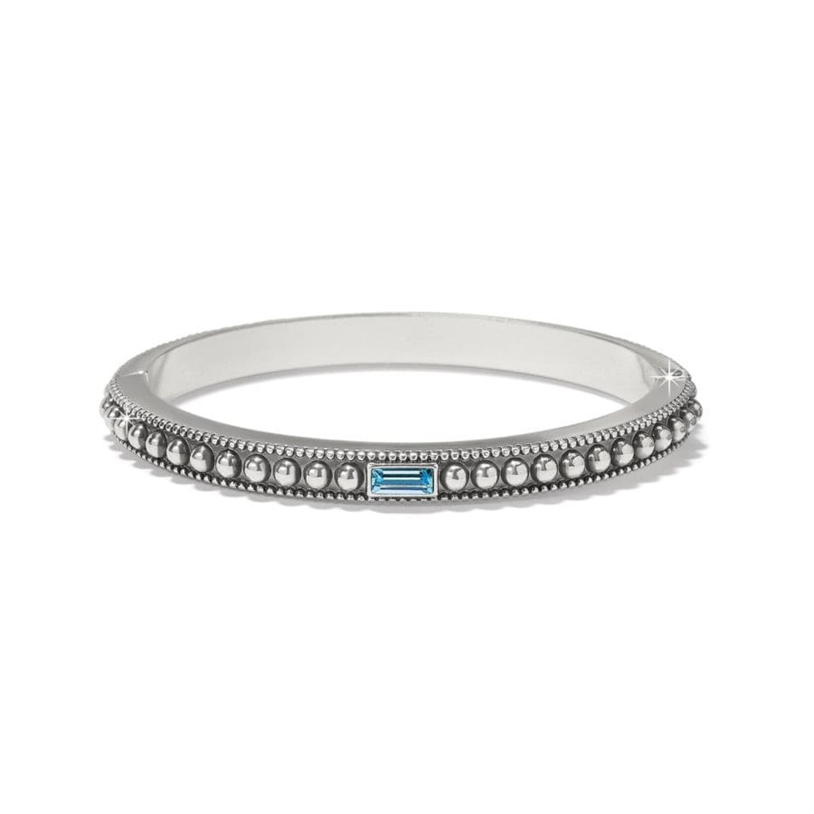 Brighton Pretty Tough Gem Hinged Bangle in Aqua