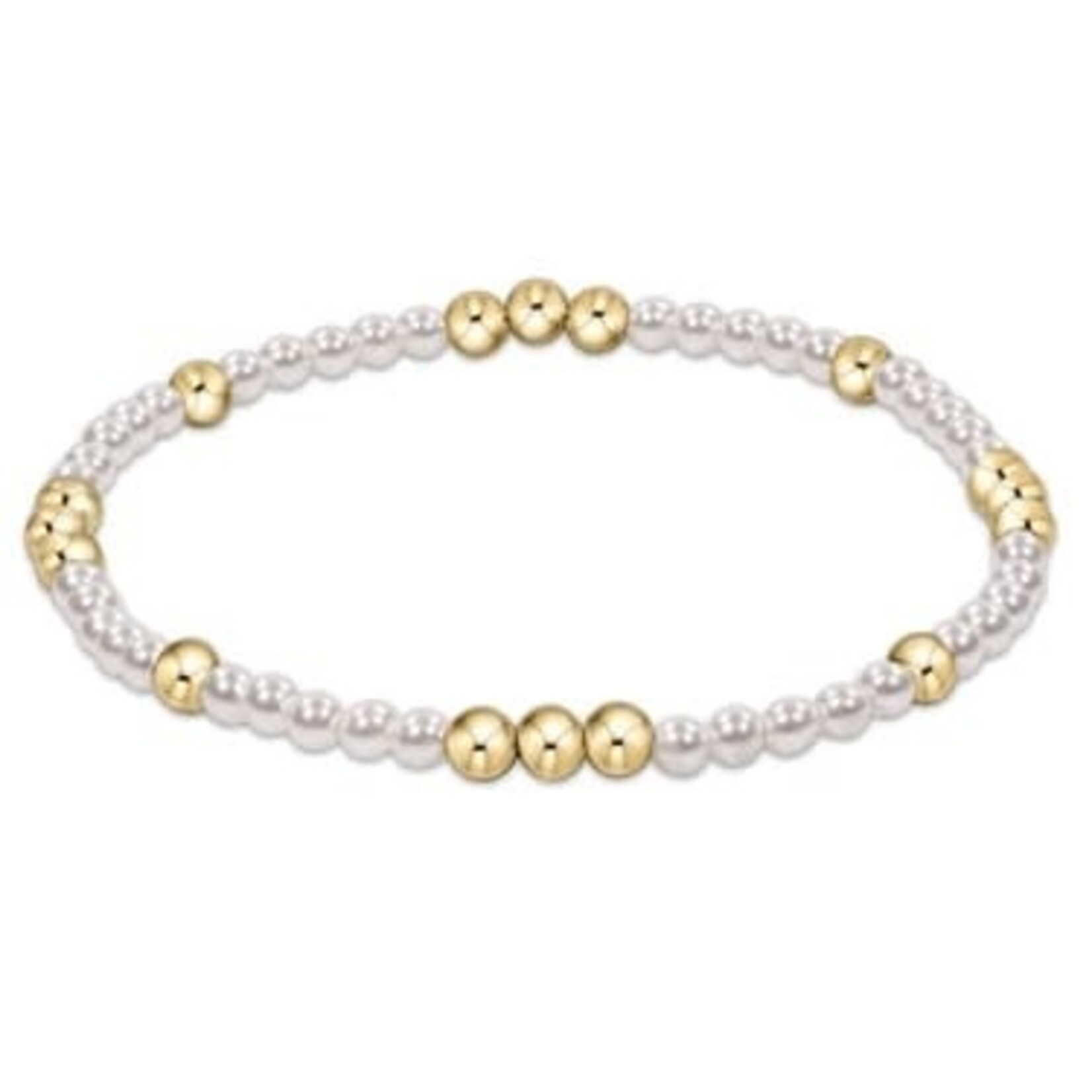 enewton Design WORTHY PATTERN 3MM BEAD BRACELET - PEARL