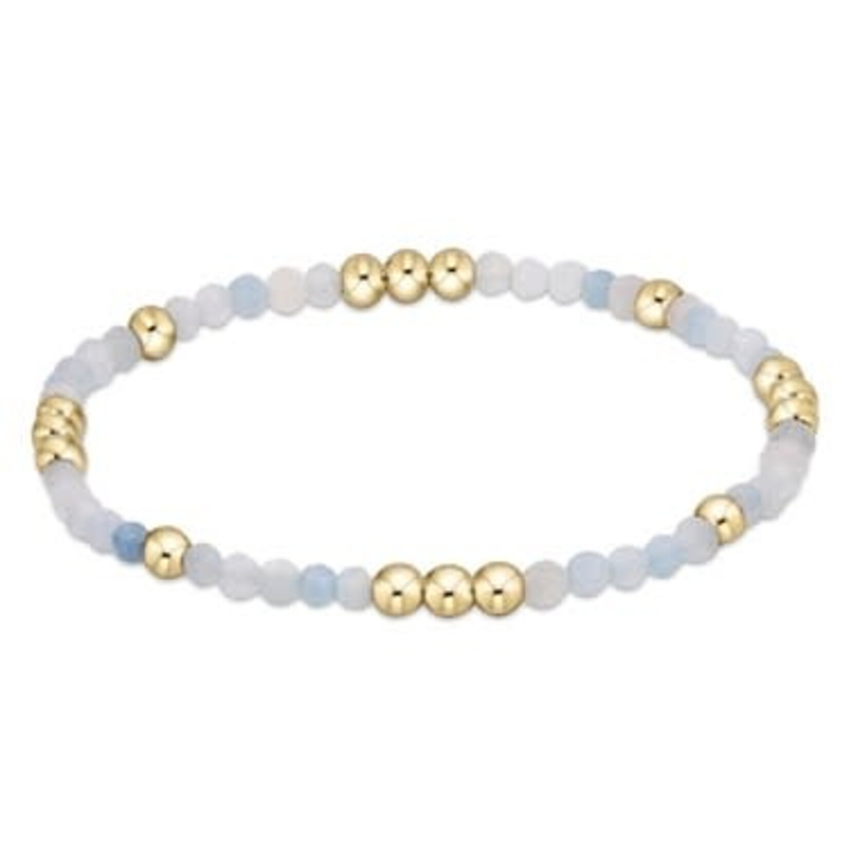 enewton Design WORTHY PATTERN 3MM BEAD BRACELET - AQUAMARINE