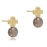 enewton Design SIGNATURE CROSS GOLD STUD - LABRADORITE