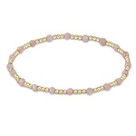 enewton Design GEMSTONE GOLD SINCERITY PATTERN 3MM BEAD BRACELET - PINK OPAL