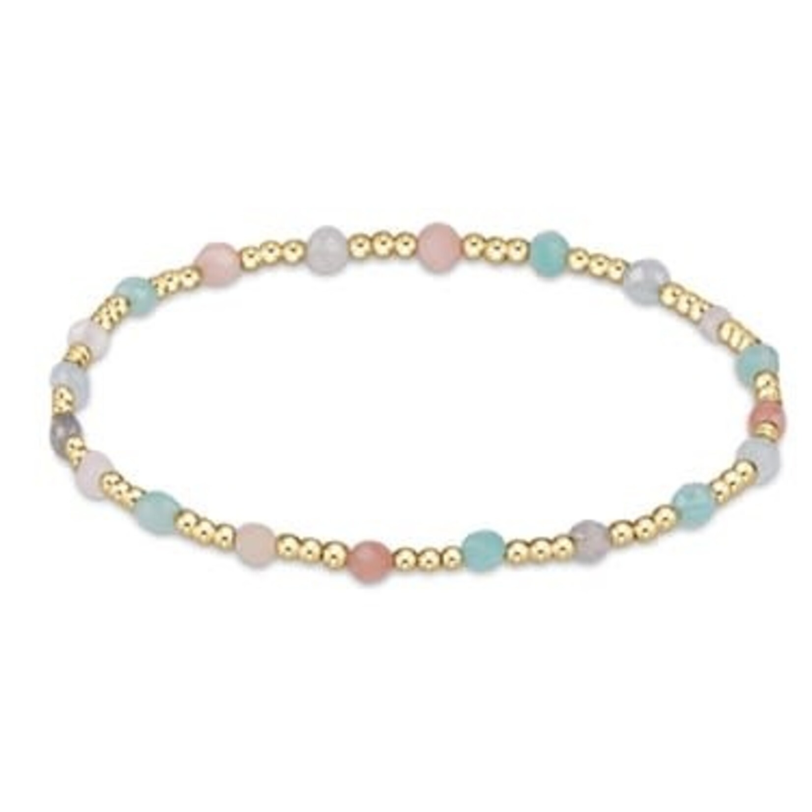 enewton Design GEMSTONE GOLD SINCERITY PATTERN 3MM BEAD BRACELET - HOT MESS