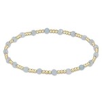 enewton Design GEMSTONE GOLD SINCERITY PATTERN 3MM BEAD BRACELET - AQUAMARINE