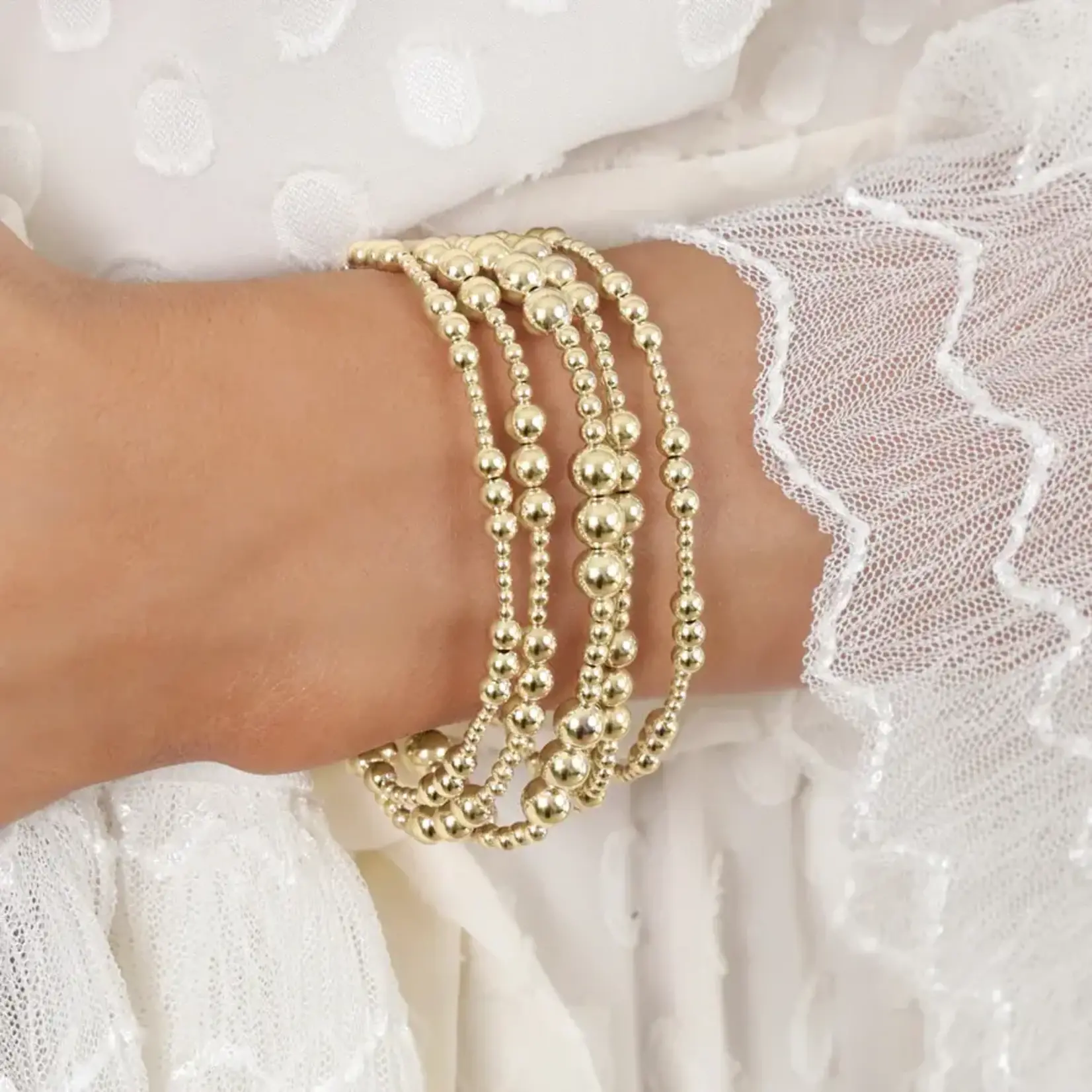 enewton Design Classic Joy Pattern 5mm Bead Bracelet - Gold