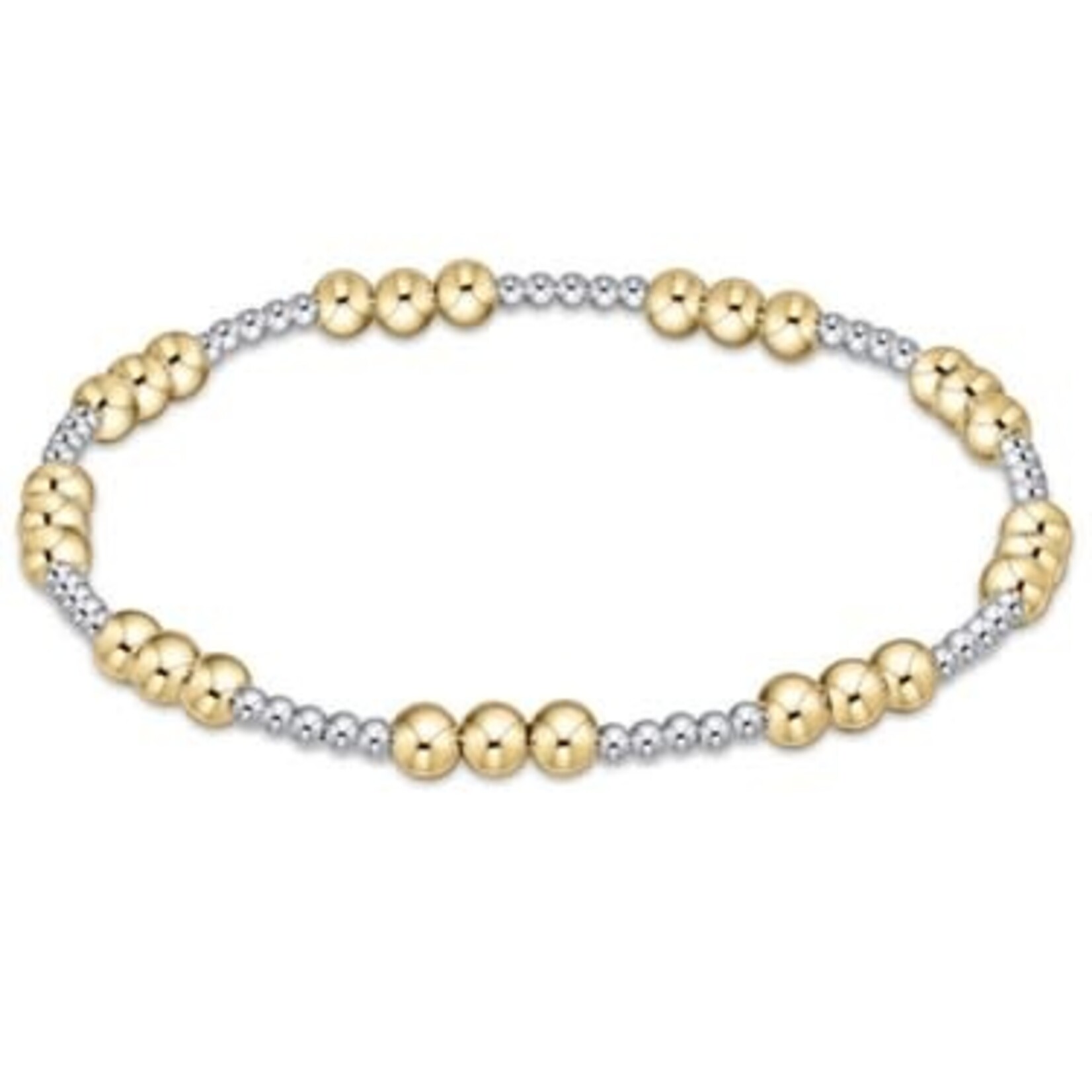 enewton Design Classic Joy Pattern 4mm Bead Bracelet - Mixed Metal