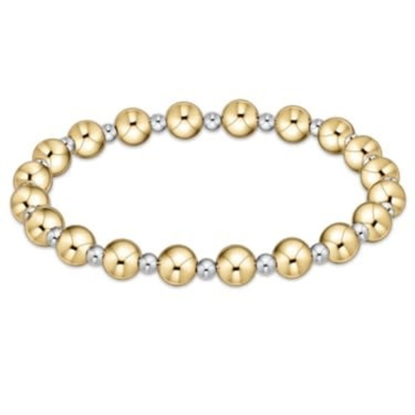 enewton Design Classic Grateful Pattern 6mm Bead Bracelet - Mixed Metal