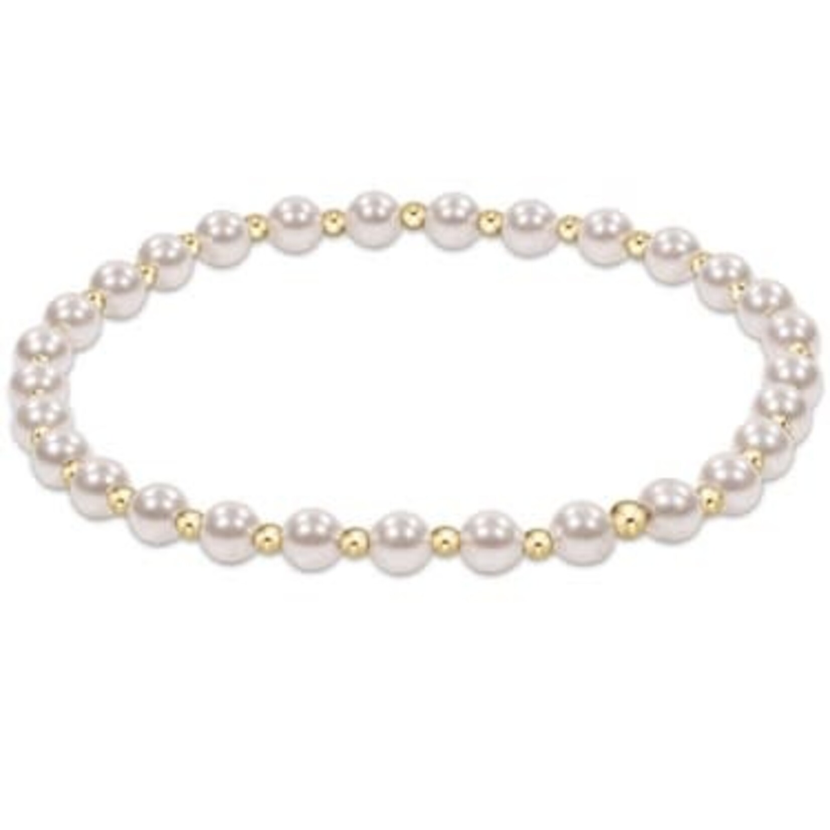 enewton Design CLASSIC GRATEFUL PATTERN 4MM BEAD BRACELET - PEARL