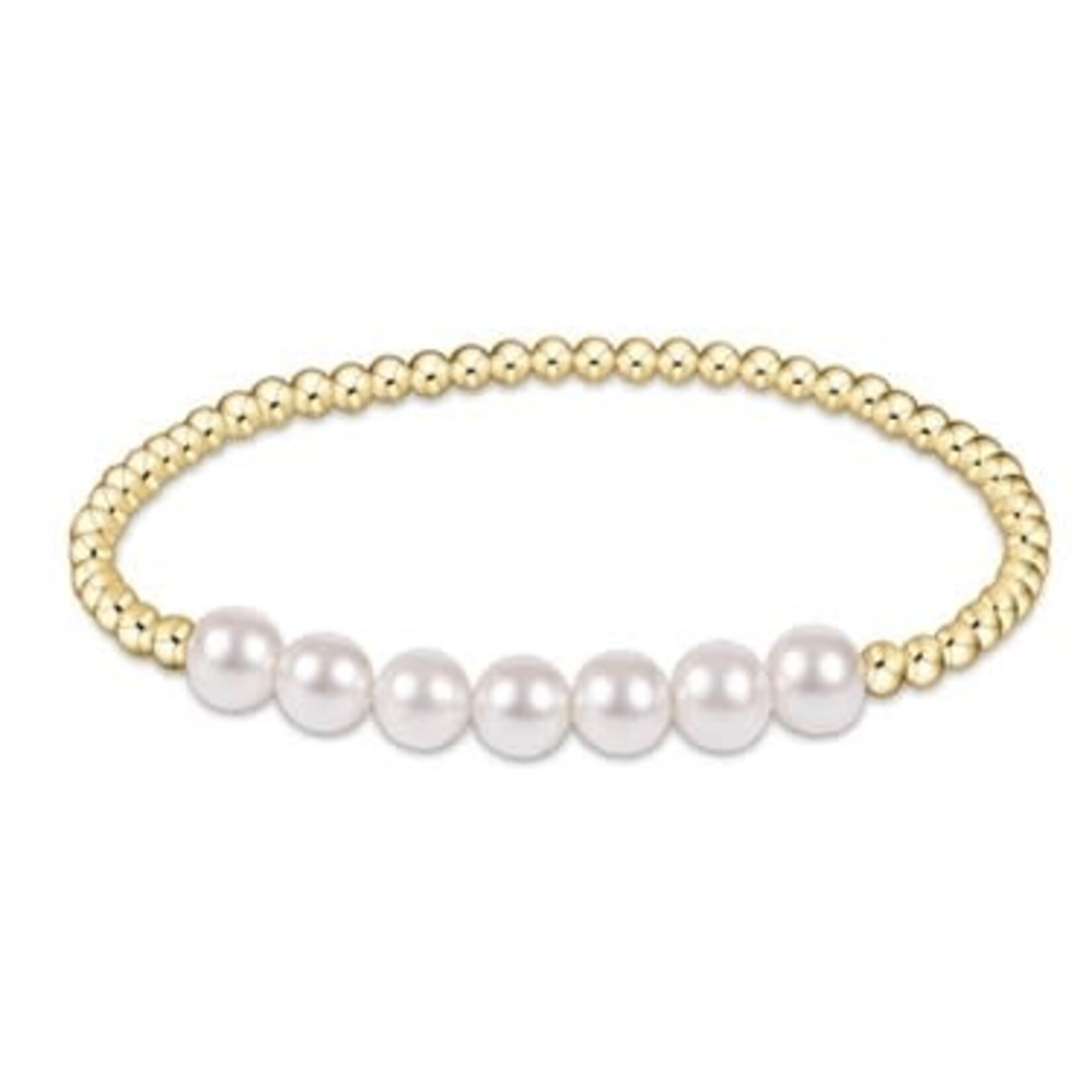 enewton Design CLASSIC GOLD BEADED BLISS 3MM BEAD BRACELET - 6MM PEARL