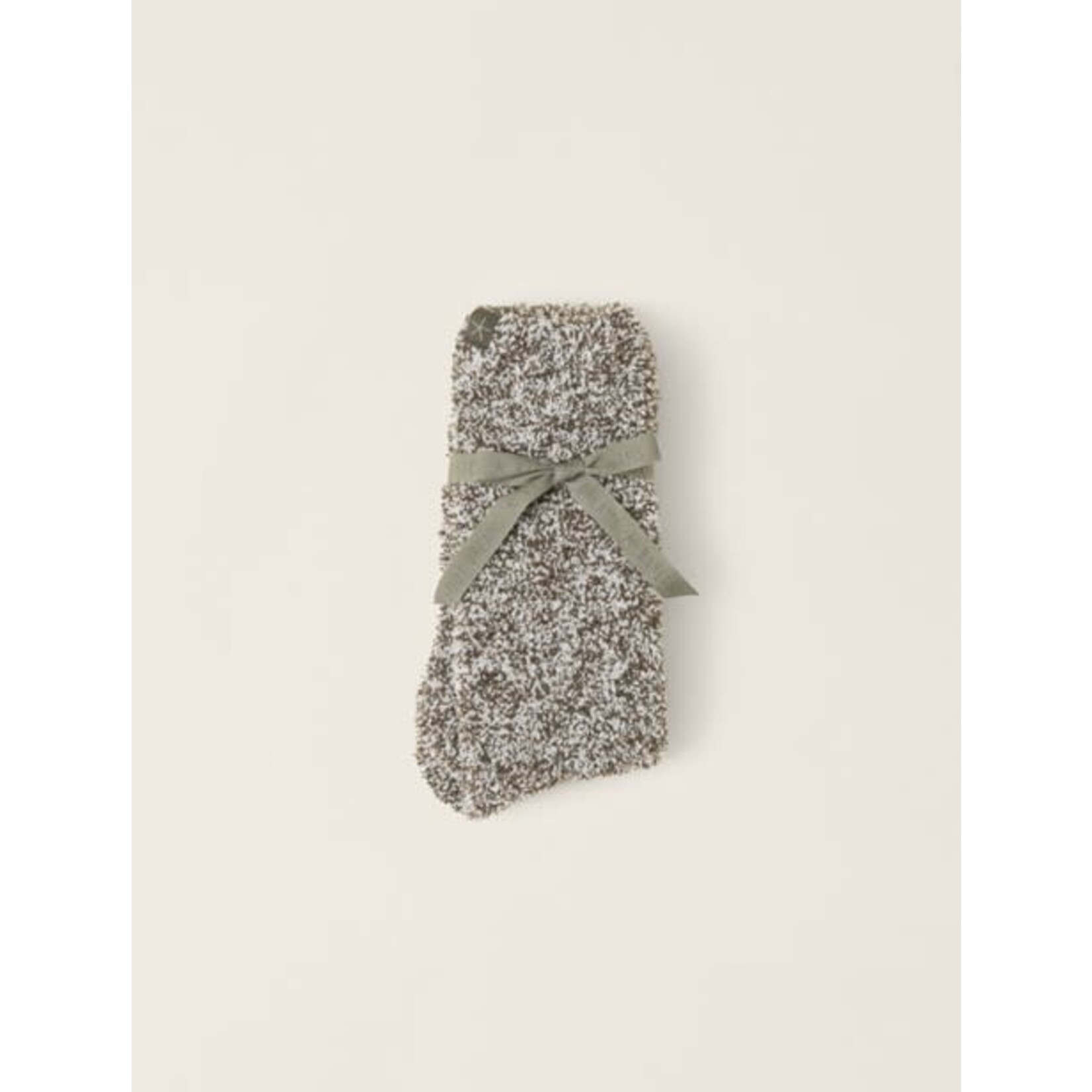 Barefoot Dreams CozyChic Olive Branch/White Heathered Socks